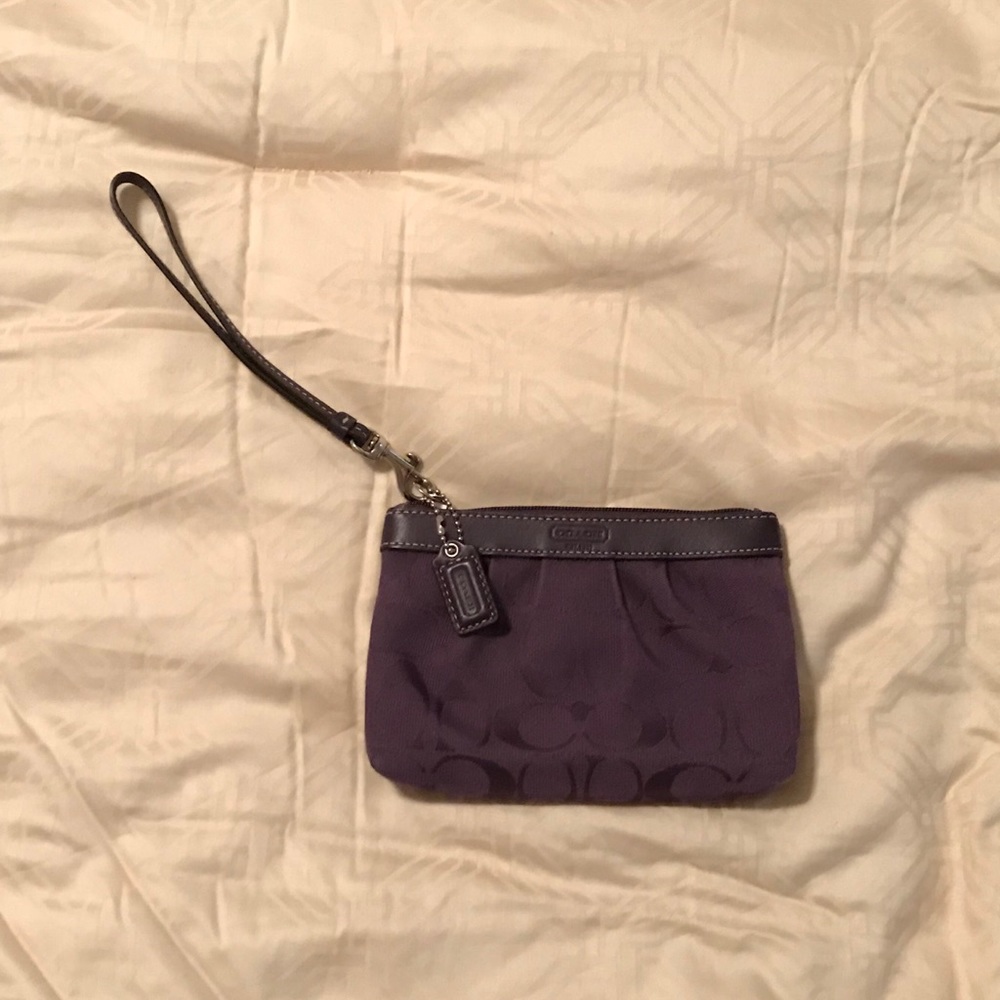 Plum Purple Coach Wristlet
